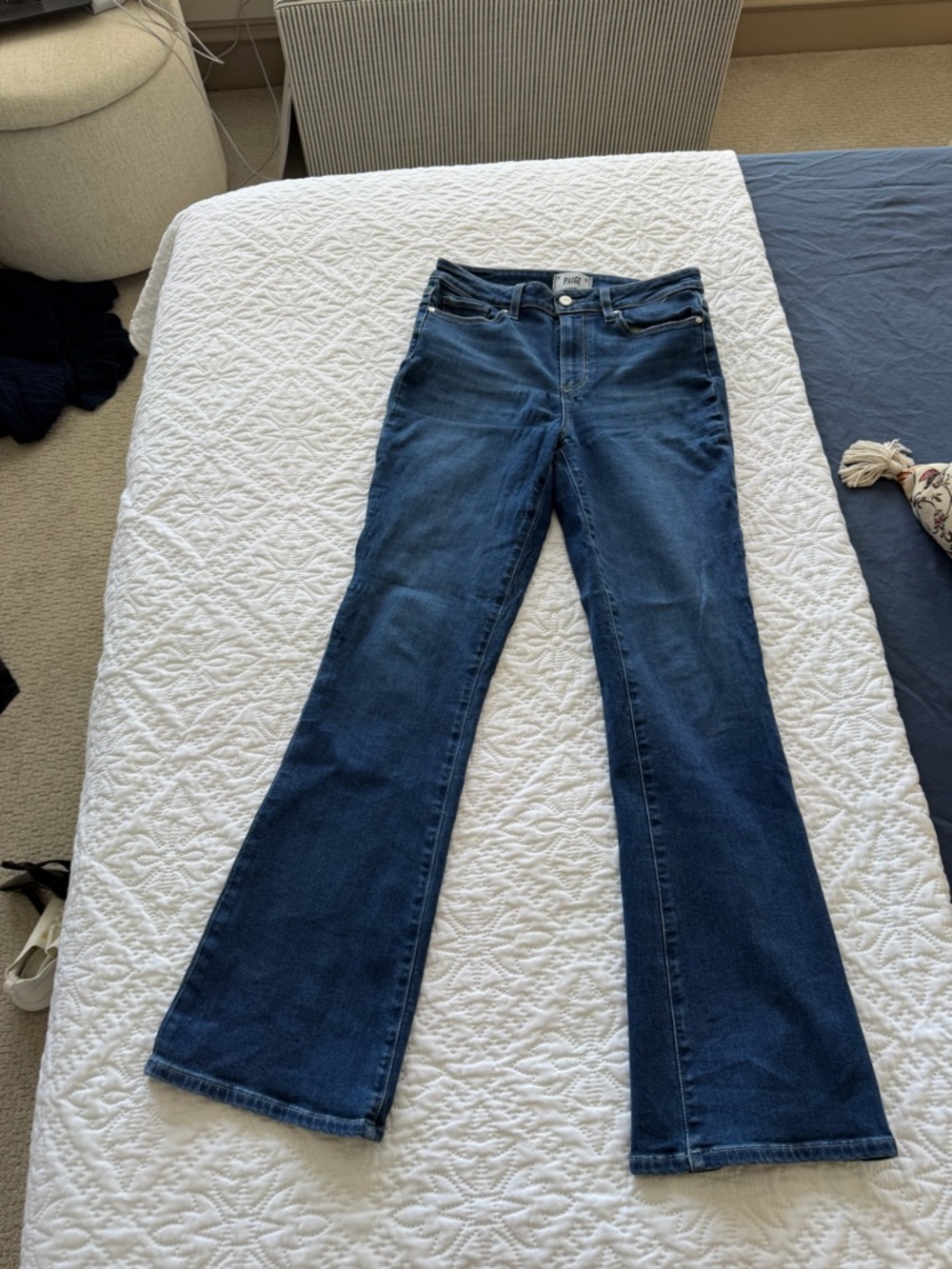 PAIGE Dark Blue Bootcut Jeans